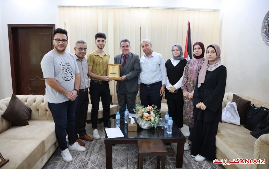 رئيس جامعة فلسطين يستقبل فريق مؤسسة أهداف – بريطانيا